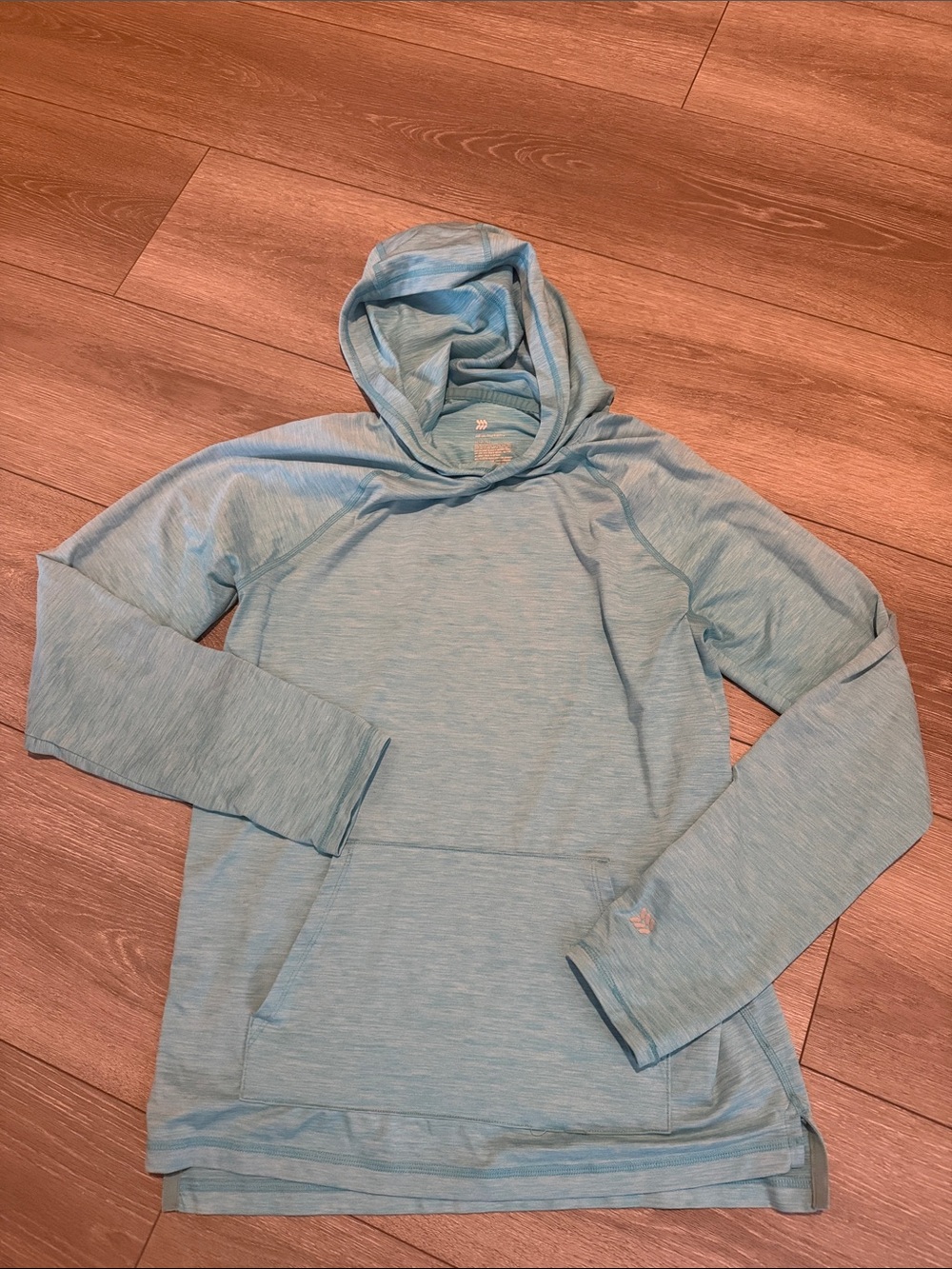 all in motion Light Blue boys  Hooded Long Sleeve Top- sun shirt